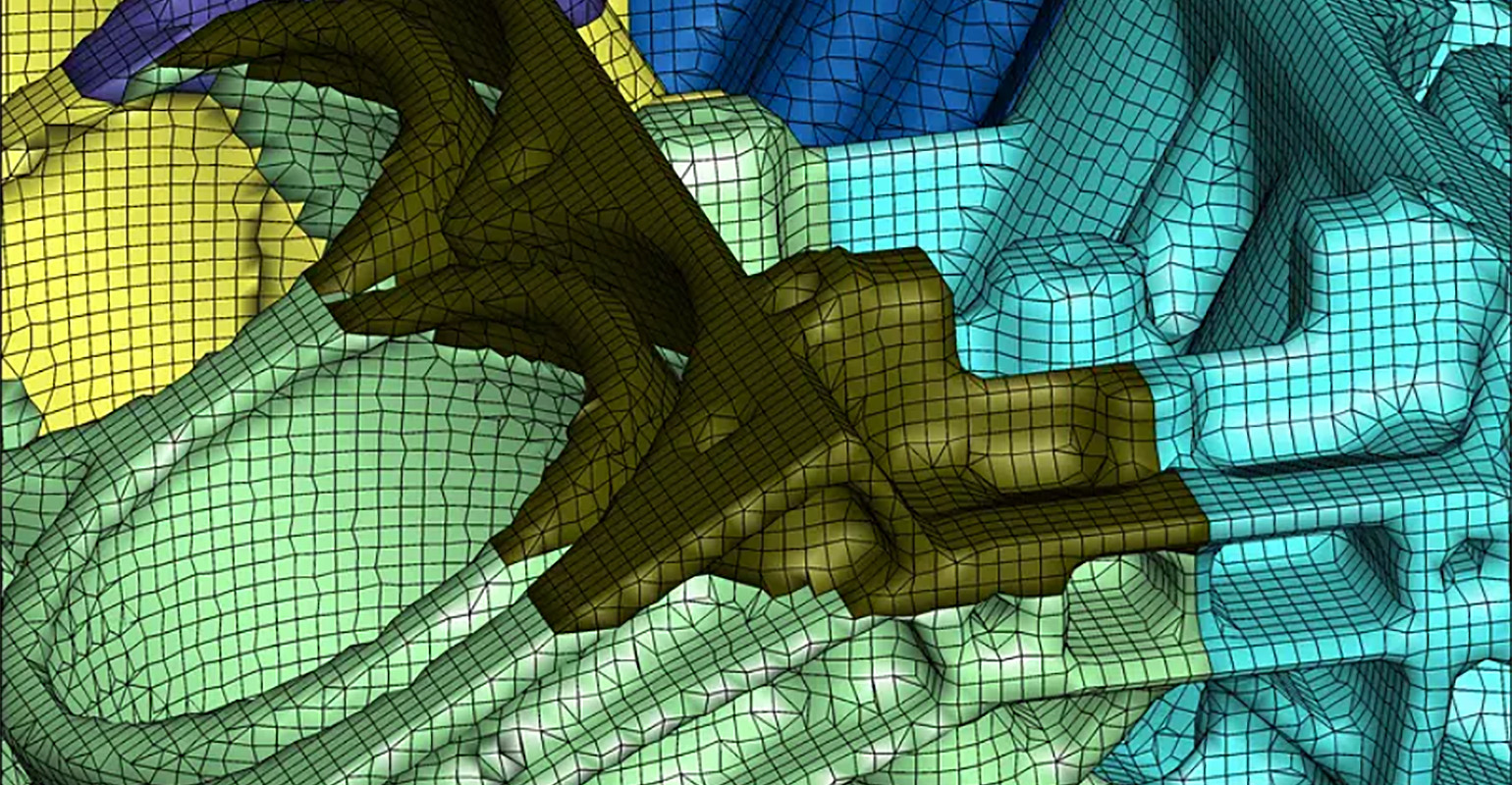 FLOW-3D Finite element mesh.