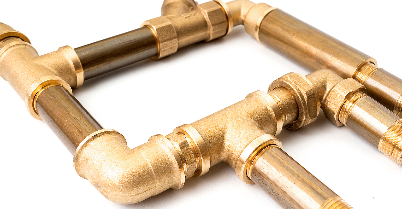 Brass castings for waterworks.