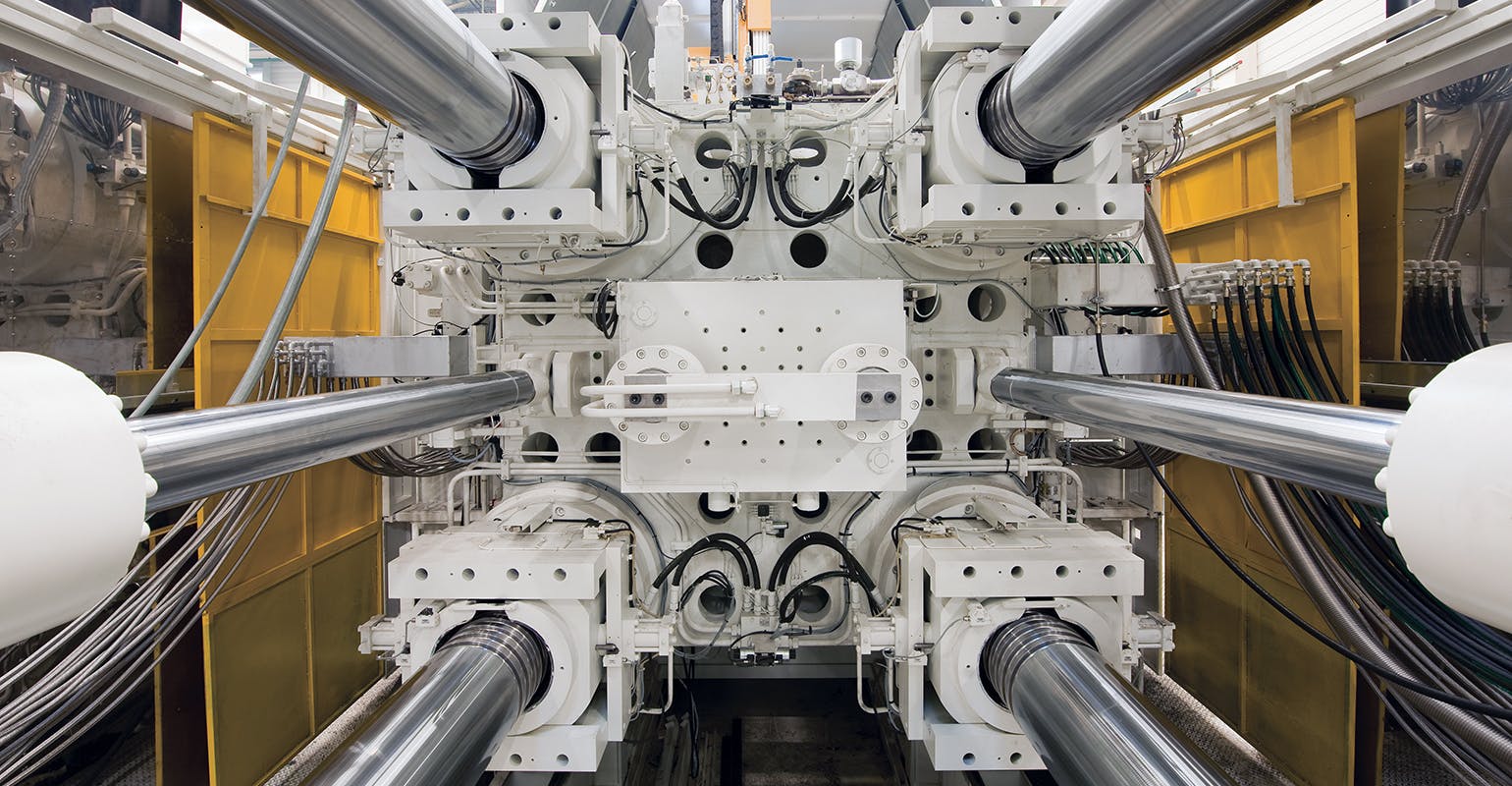 The TF series high-pressure diecasting machine &ndash; a gigacasting system &ndash; designed and supplied by ItalPresseGauss, part of the Norican Group.