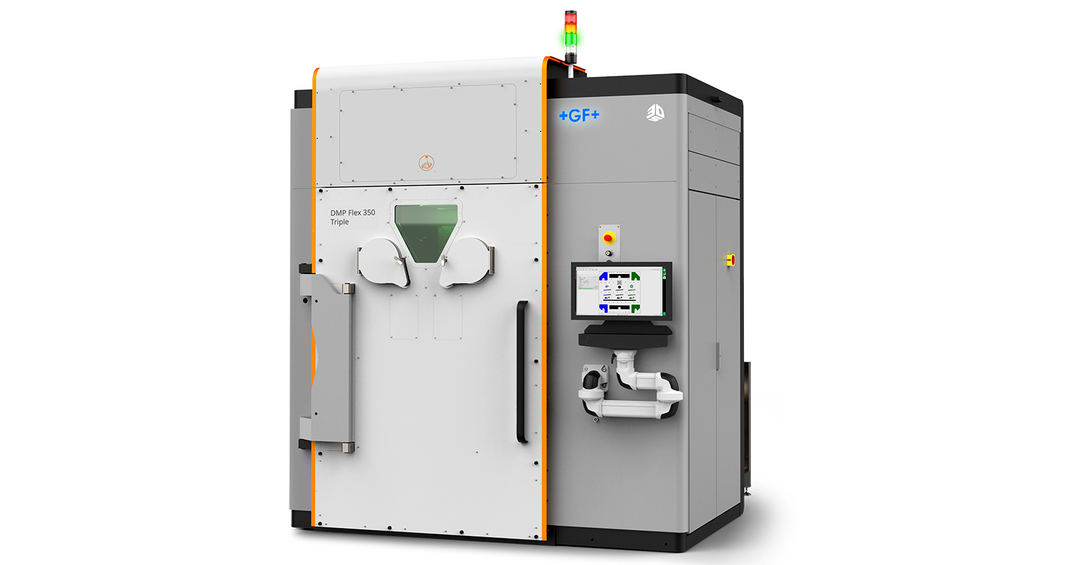 3D Systems&rsquo; DMP Flex 350 Triple three-laser metal printer.