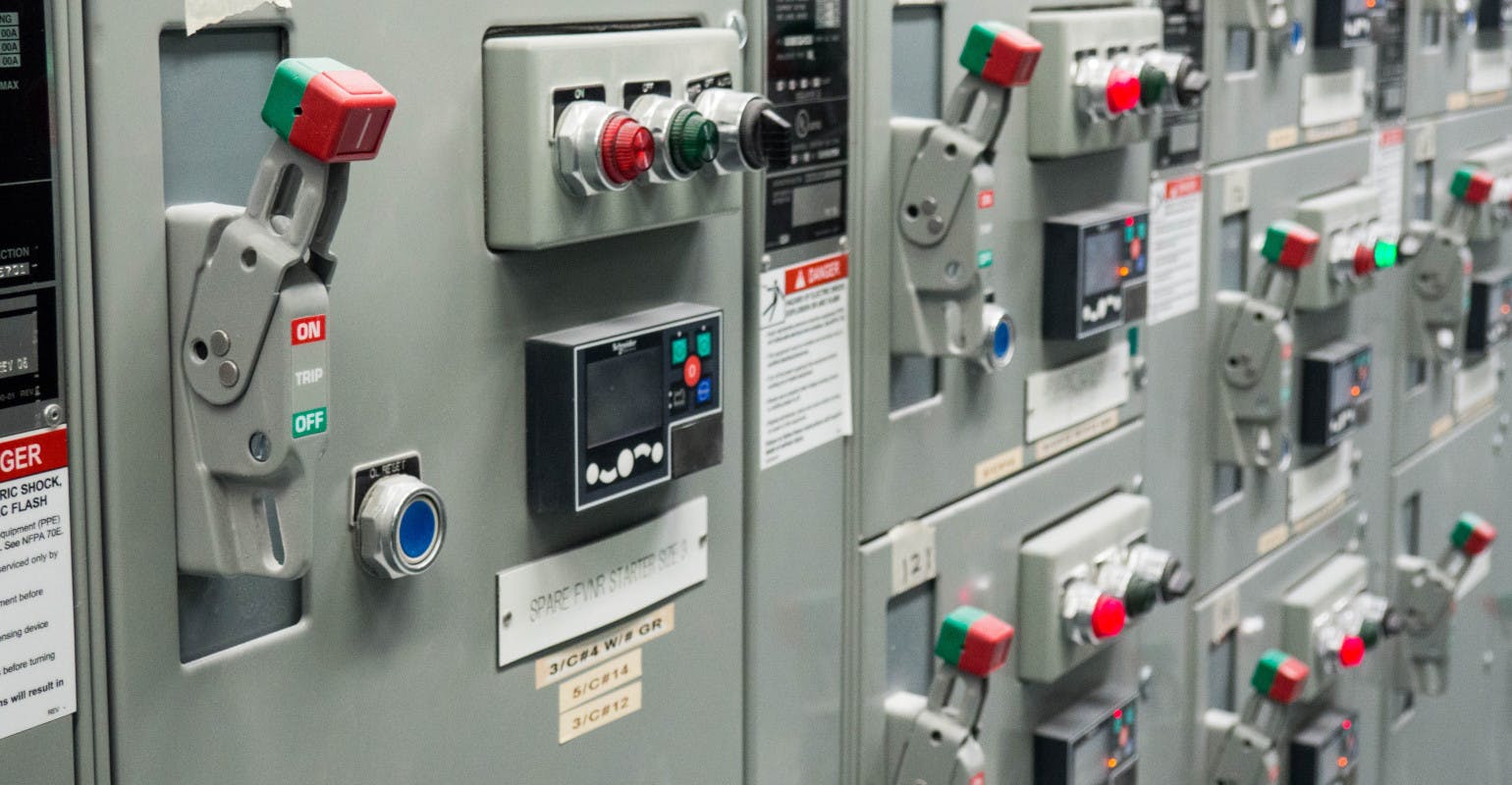 Manufacturing plant motor control center.