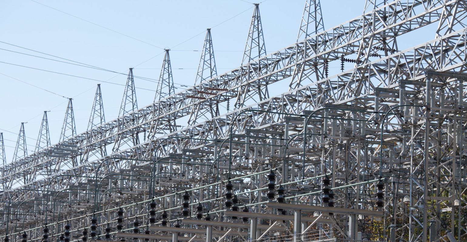 Electric power substation.