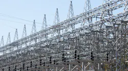 Electric power substation. Electric power substation.