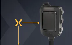 The Savox C-C200 push-to-talk device. The Savox C-C200 push-to-talk device.