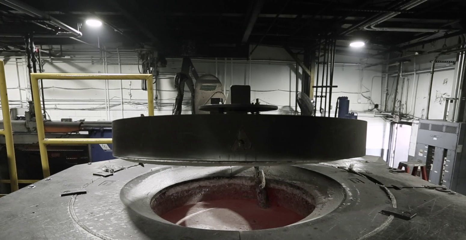 Rheocast Co./Fall River Die Cast Co. centralized aluminum melting system.