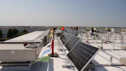 G&W Electric’s rooftop solar photovoltaic system. G&W Electric’s rooftop solar photovoltaic system.