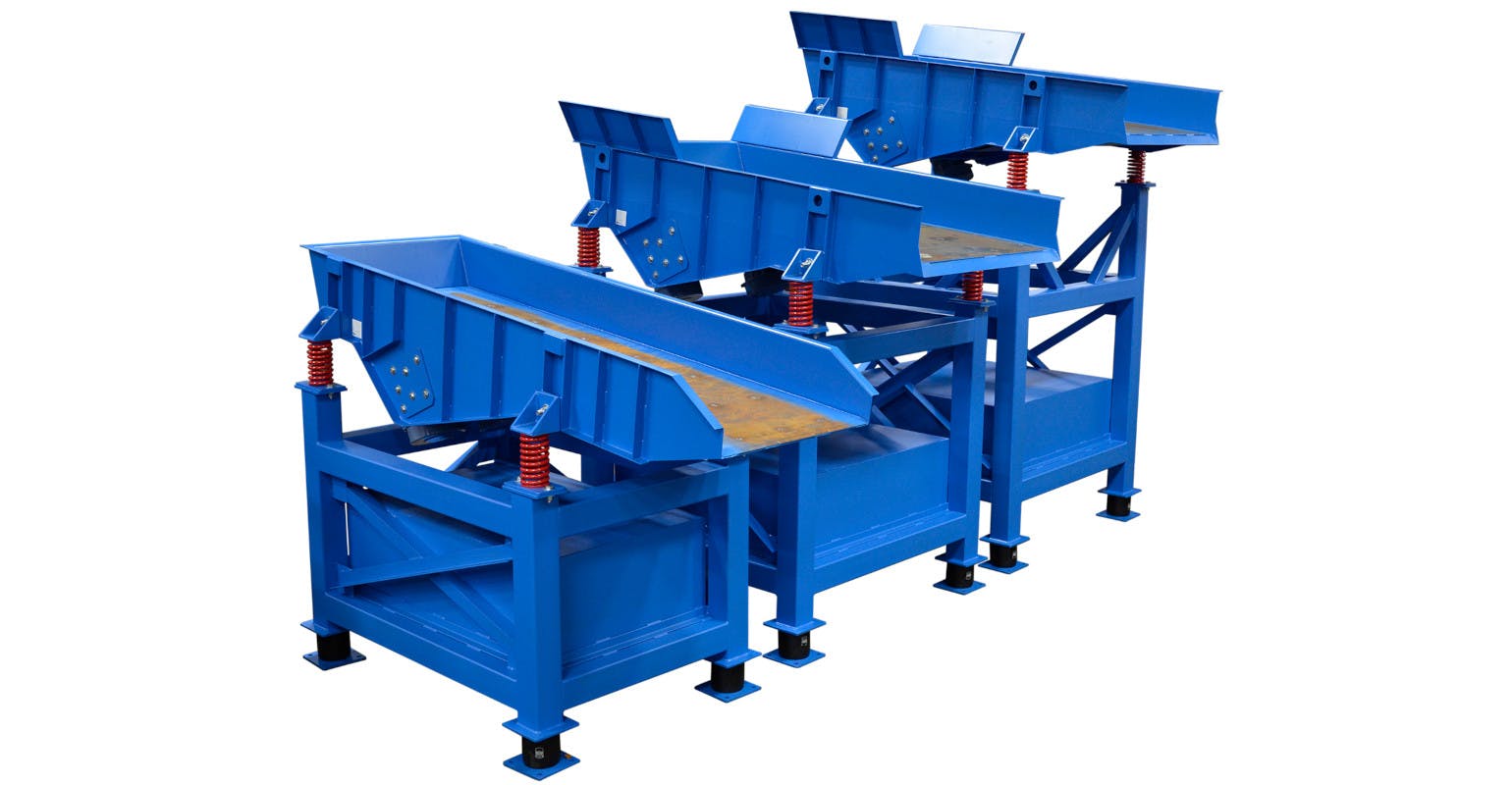 Best Process Solutions model CFL dual-motor vibratory feeders.