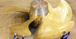 Naval propellor produced at Rolls-Royce foundry, Pascagoula, MS. Naval propellor produced at Rolls-Royce foundry, Pascagoula, MS.