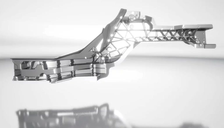 GFCS unitary light metal casting for automotive rear side panel.