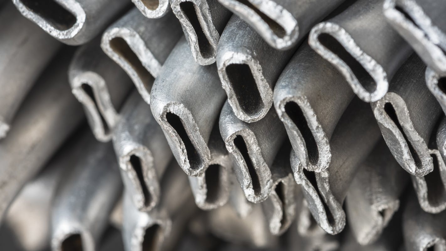 Aluminum scrap, discarded but ready for recycling.