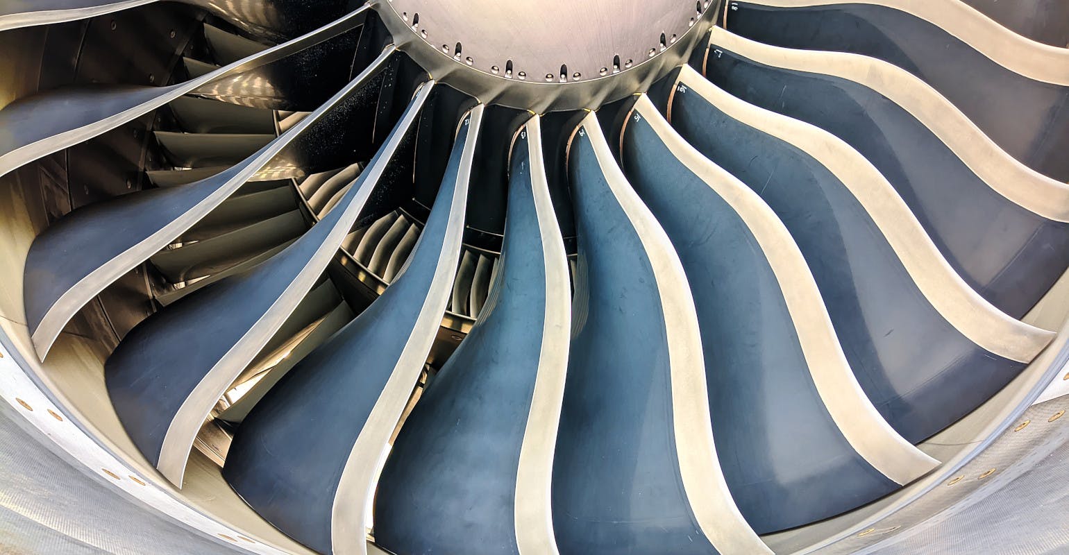Turbofan jet engine.