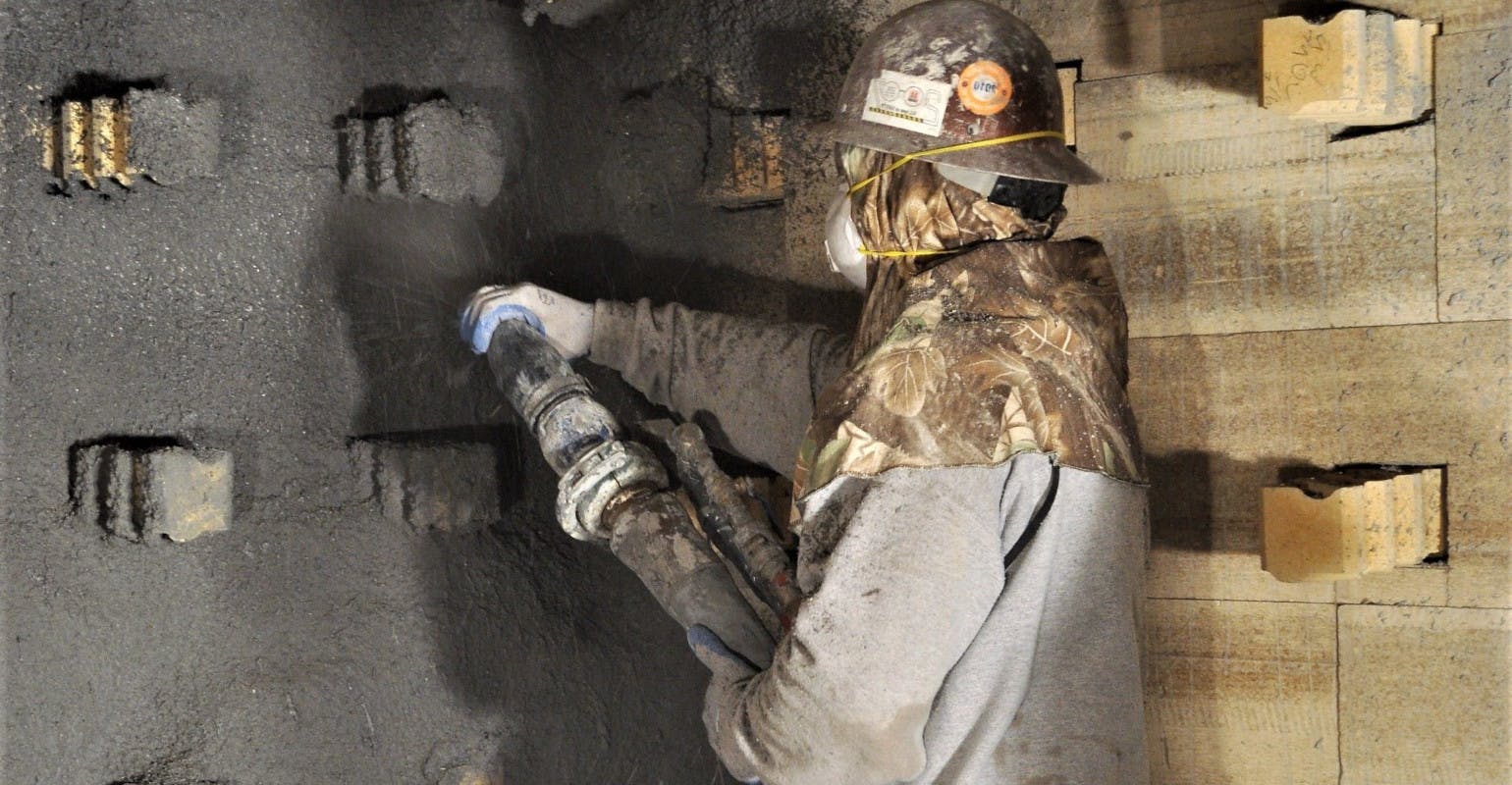 Plibrico refractory installation