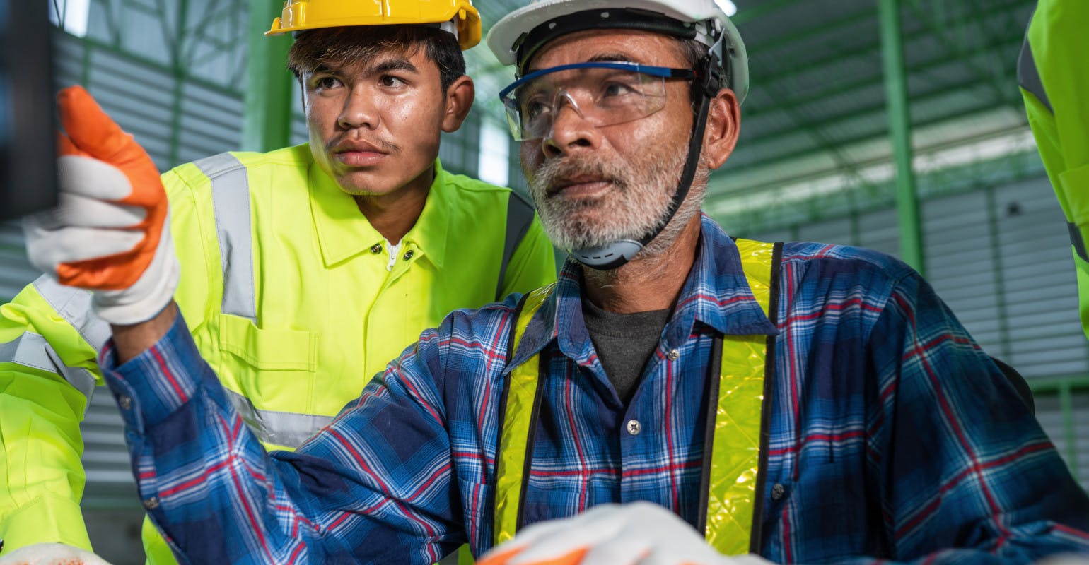 Senior engineering training course at workplace.