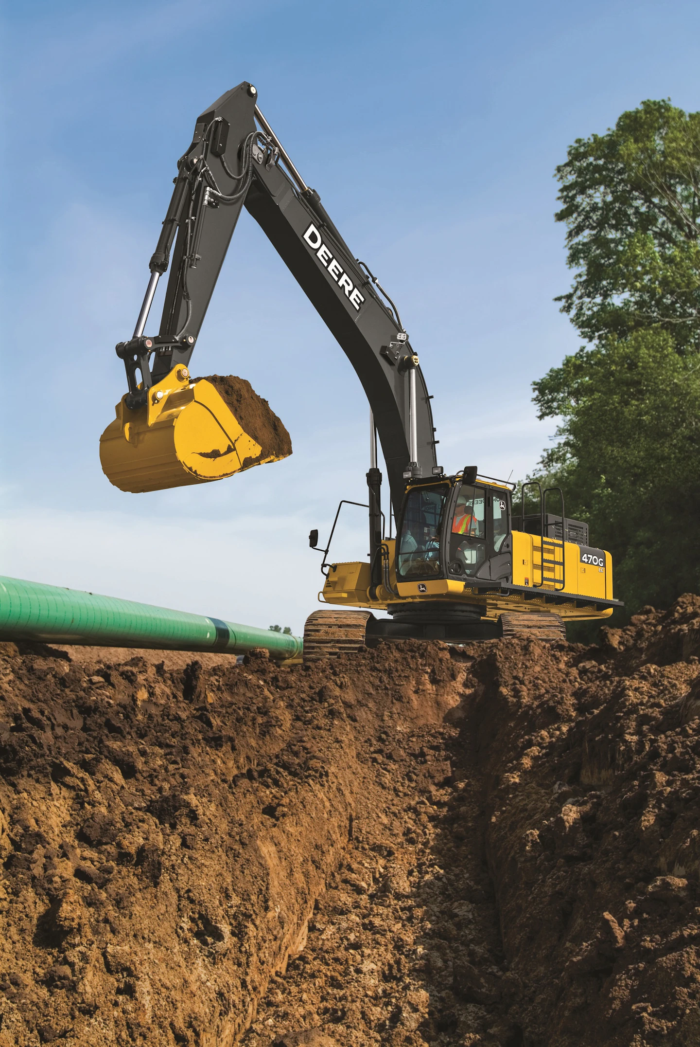John Deere 470g Lc Excavator Now Features Grade Guidance Technology Grading Excavation Contractor