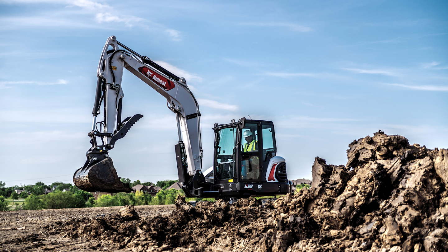Bobcat Company Introduces New R2Series E88 Compact Excavator Grading