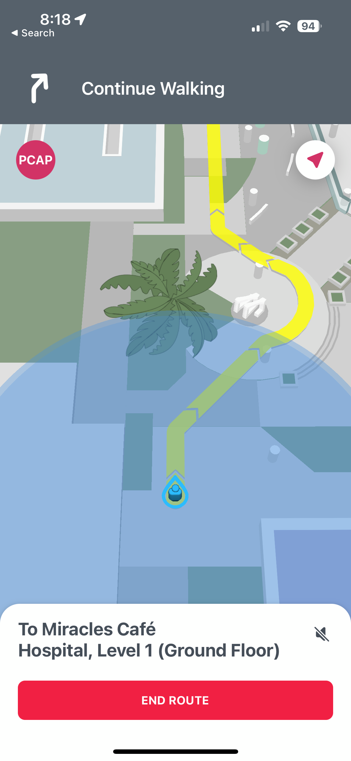 At the heart of the MyNicklaus App is a hospital wayfinding system.