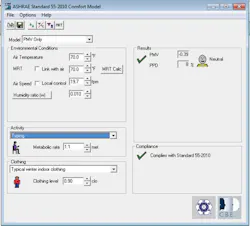 FIGURE 3. Acceptable thermal conditions. Reprinted with permission from ASHRAE. FIGURE 3. Acceptable thermal conditions. Reprinted with permission from ASHRAE.
