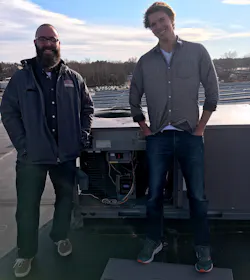 HVAC controls programmer Norwood (left) and energy consultant Bellavance collaborated on pilot testing for the RTUs. HVAC controls programmer Norwood (left) and energy consultant Bellavance collaborated on pilot testing for the RTUs.