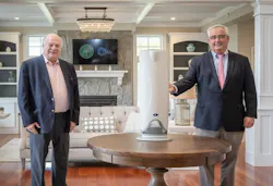 Vystar CEO Steve Rotman (left) oversaw delivery of RxAir UV light air purifiers to Eagle Hill School Headmaster PJ McDonald (right) as Eagle Hill became the first school to install RxAir campus wide to help protect against airborne bacteria and viruses. Vystar CEO Steve Rotman (left) oversaw delivery of RxAir UV light air purifiers to Eagle Hill School Headmaster PJ McDonald (right) as Eagle Hill became the first school to install RxAir campus wide to help protect against airborne bacteria and viruses.