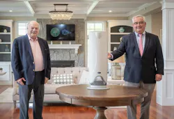 Vystar CEO Steve Rotman (left) oversaw delivery of RxAir UV light air purifiers to Eagle Hill School Headmaster PJ McDonald (right) as Eagle Hill became the first school to install RxAir campus wide to help protect against airborne bacteria and viruses. Vystar CEO Steve Rotman (left) oversaw delivery of RxAir UV light air purifiers to Eagle Hill School Headmaster PJ McDonald (right) as Eagle Hill became the first school to install RxAir campus wide to help protect against airborne bacteria and viruses.