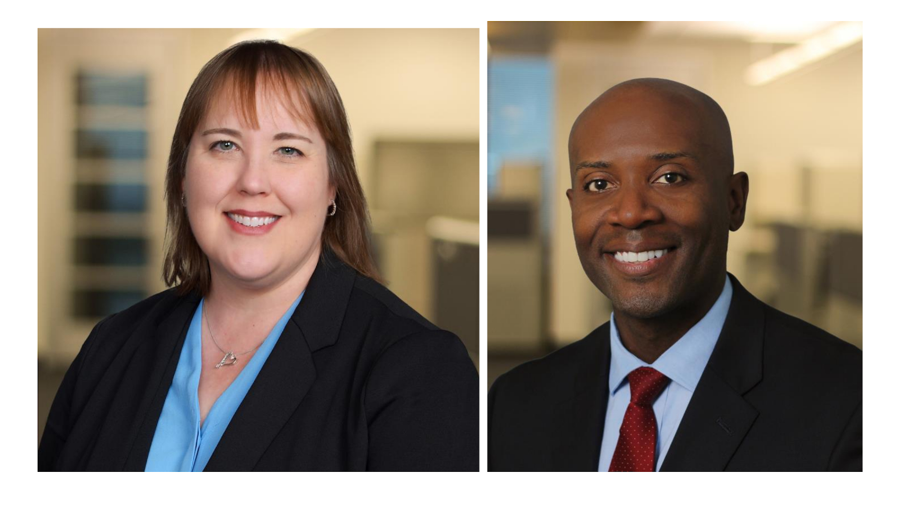 Jennifer Johnson (left) and Kedrick Wright (right)