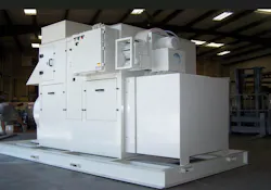 Large desiccant dehumidifier ready for installation. Large desiccant dehumidifier ready for installation.