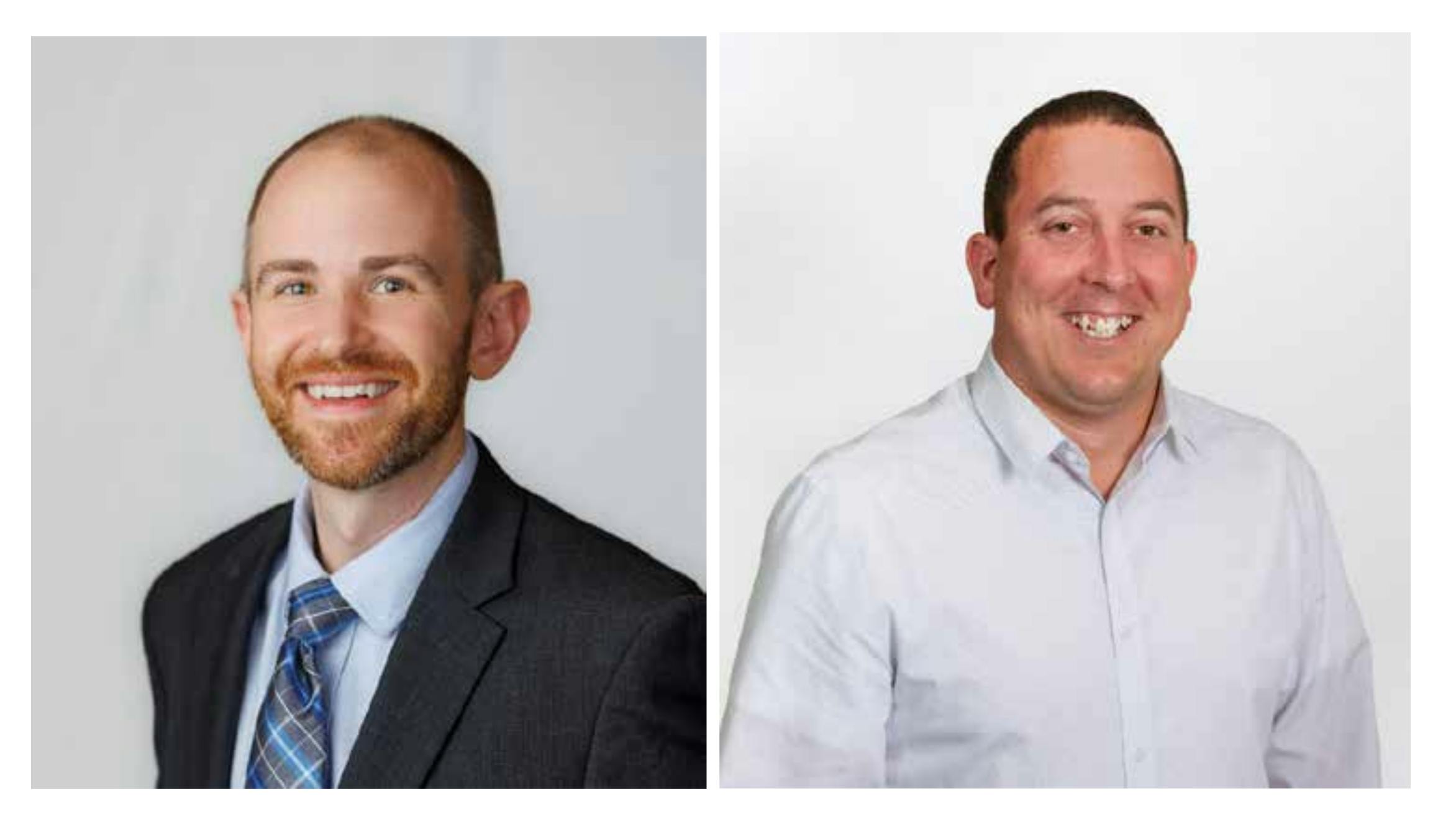 Cory Kniepp (left) is the director of strategic planning and marketing operations, and Patrick Hogg is the senior marketing director of industrial OEMs and distribution.