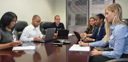 From L to R — Julean Jackson, Kenny Hardy, Brian Green, Tracy Allardice, Natasha Landery, Abigail Heitz attend a Merger & Acquisition Planning Session From L to R — Julean Jackson, Kenny Hardy, Brian Green, Tracy Allardice, Natasha Landery, Abigail Heitz attend a Merger & Acquisition Planning Session