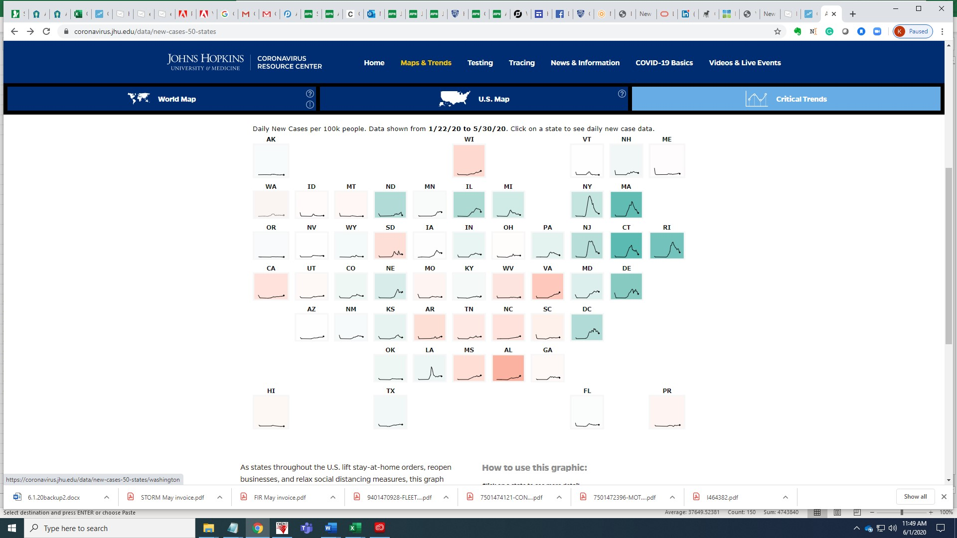 Johns Hopkins Develops New Online Tool To Examine Covid 19 Trajectory As States Reopen Pic 6 1 120du Jh Umap Johns Hopkins University 5ed52596e7200