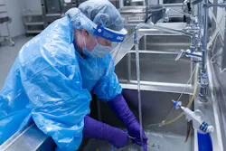 Tech II Jo Ann Matthews cleans instrumentation. Tech II Jo Ann Matthews cleans instrumentation.