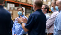 Doug Bowen listens to Mark Abrams. “It is always a good practice to listen to your team first, and then speak last,” Bowen said. Doug Bowen listens to Mark Abrams. “It is always a good practice to listen to your team first, and then speak last,” Bowen said.