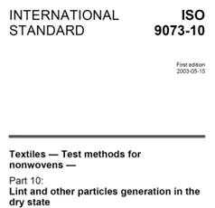 Figure 4: Front Cover of the ISO 9073-10 Standard.7 Figure 4: Front Cover of the ISO 9073-10 Standard.7