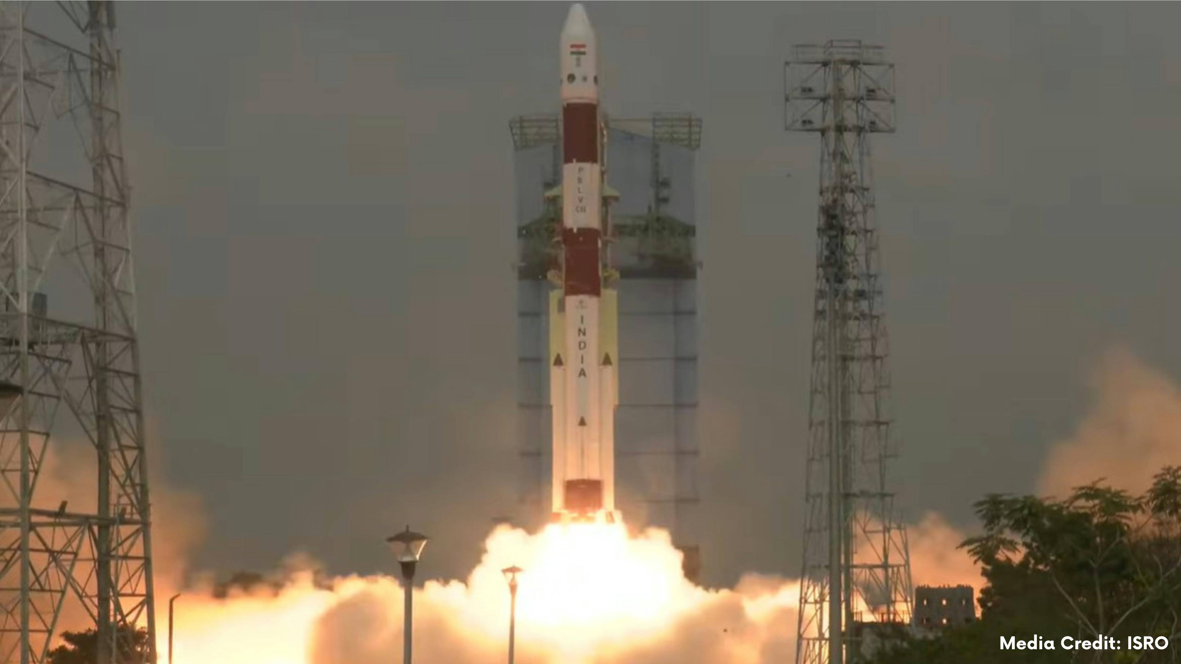 PSLV-C62 Lift Off from Satish Dhawan Space Centre (courtesy ISRO)