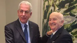 Rino Tarolli left of Dana Italy and Renato Brevini president of Brevini Group congratulate each other over Dana39s acquisition of Brevini39s fluid power and power transmission businesses Rino Tarolli left of Dana Italy and Renato Brevini president of Brevini Group congratulate each other over Dana39s acquisition of Brevini39s fluid power and power transmission businesses