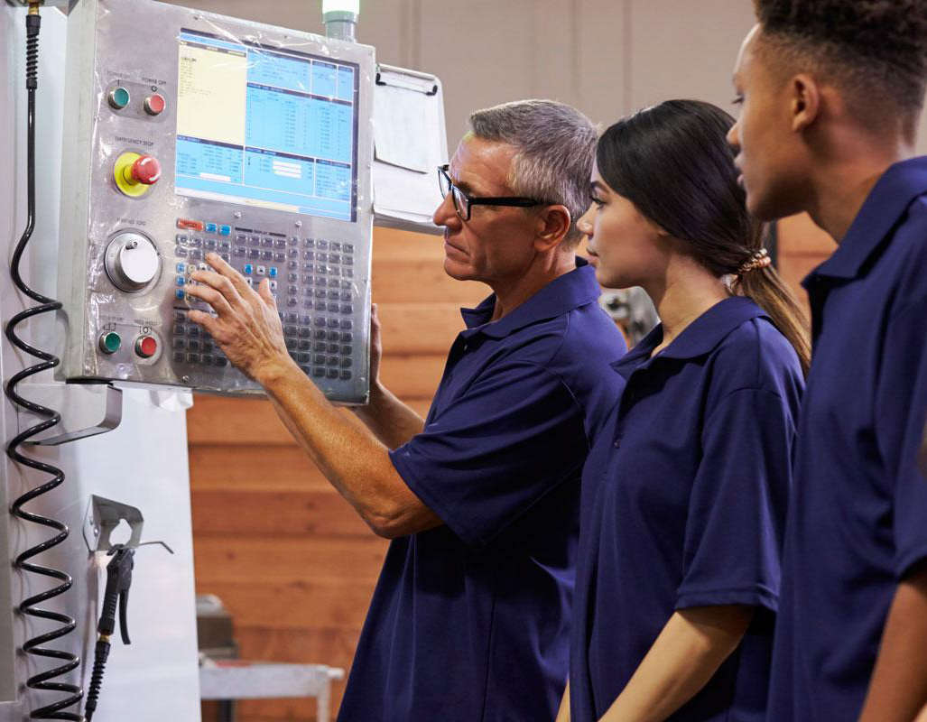 Students being mentored