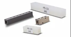 Pneumatic installations use straightforward components such as Nitra manifolds from AutomationDirect. Pneumatic installations use straightforward components such as Nitra manifolds from AutomationDirect.