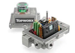 Emerson’s TopWorx DXP discrete valve controller contains sensing and feedback in a single housing. Suitable for use in SIL-3 applications, it’s certified for use in hazardous areas. It tracks a wider variety of variables and is easier to set up and integrate into processes than other HART 7 technologies. Emerson’s TopWorx DXP discrete valve controller contains sensing and feedback in a single housing. Suitable for use in SIL-3 applications, it’s certified for use in hazardous areas. It tracks a wider variety of variables and is easier to set up and integrate into processes than other HART 7 technologies.