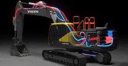Volvo’s ground-breaking electrohydraulic system achieved radical improvements in energy efficiency. Volvo’s ground-breaking electrohydraulic system achieved radical improvements in energy efficiency.