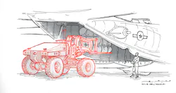 Gestural notions of future complete 10K All-Terrain RISE Forklift vehicle design. Gestural notions of future complete 10K All-Terrain RISE Forklift vehicle design.