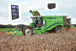 Up to 16 cameras and two displays from Liebherr provide detailed images in the driver's cab of the AVR potato harvester. Up to 16 cameras and two displays from Liebherr provide detailed images in the driver's cab of the AVR potato harvester.
