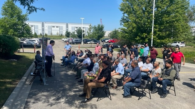 U.S. Representative Brad Schneider (D-IL) held a townhall with HydraForce employees during his visit to the company's facility as part of AEM's I Make America campaign.