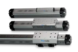 A rodless cylinder’s carrier travels completely within the body, giving it a smaller footprint than conventional cylinders. The actuators also can support and guide loads, eliminating other load-bearing elements. A rodless cylinder’s carrier travels completely within the body, giving it a smaller footprint than conventional cylinders. The actuators also can support and guide loads, eliminating other load-bearing elements.