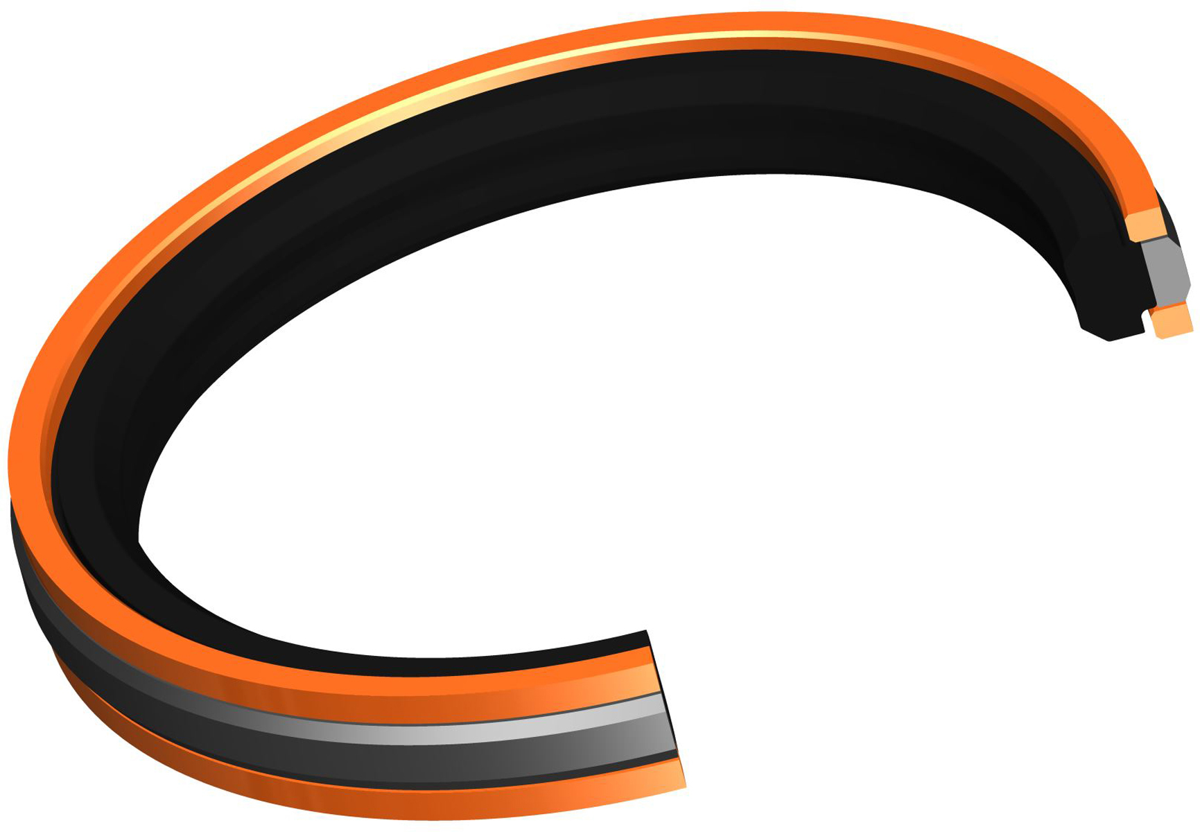 The Hallite 730 double-acting piston seal features a four part assembly.