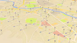 Map with pins Map with pins