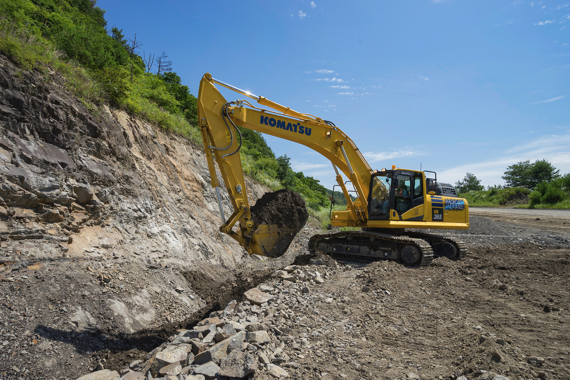 Komatsu's HB365LC-3 hybrid excavator will be among the machines on display at CONEXPO 2023.