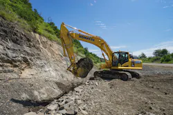 Komatsu's HB365LC-3 hybrid excavator will be among the machines on display at CONEXPO 2023. Komatsu's HB365LC-3 hybrid excavator will be among the machines on display at CONEXPO 2023.
