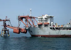 An example of a tower yoke mooring system which utilizes explosion-proof hydraulics. An example of a tower yoke mooring system which utilizes explosion-proof hydraulics.