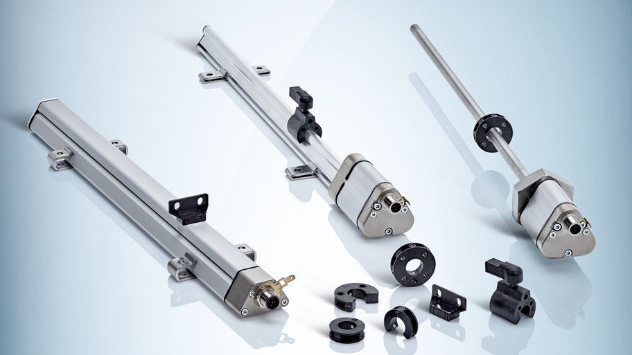 The new DAX linear encoder is used for millimeter-precise detection of the piston position in hydraulic cylinders as well as for monitoring linear movements in machines.
