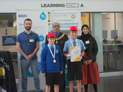 Aisha Siddique, a Mechanical Engineer degree apprentice at Baxi (far right), sees great value in programs which introduce students to engineering at a young age. Aisha Siddique, a Mechanical Engineer degree apprentice at Baxi (far right), sees great value in programs which introduce students to engineering at a young age.