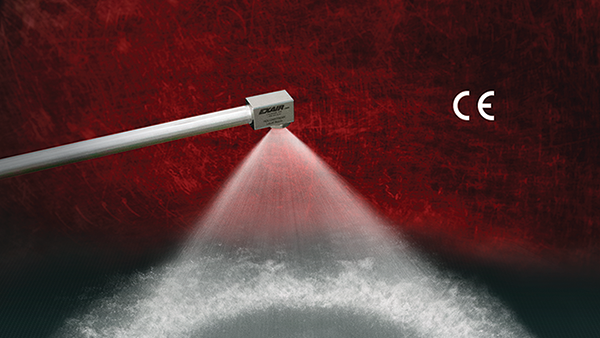 The EXAIR 1/2 NPT HollowStream liquid atomizing spray nozzle produces a hollow cone spray pattern for pressurized liquids.